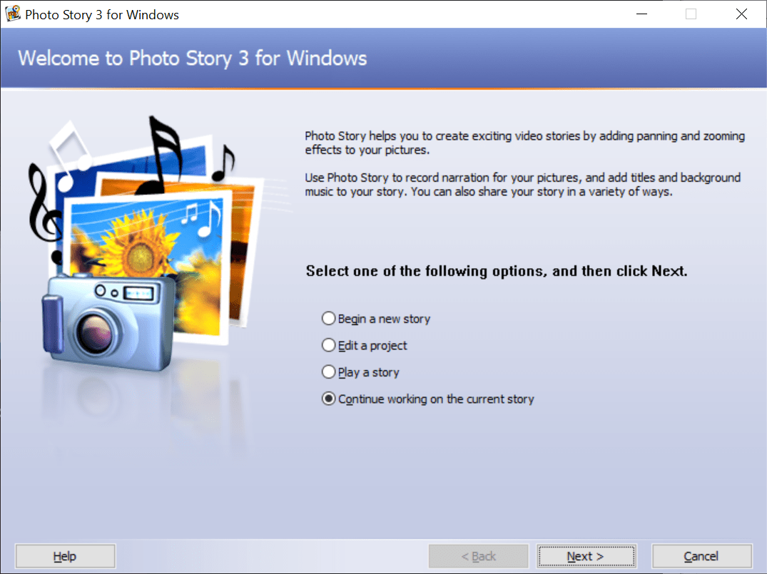 PhotoStory - Download PhotoStory 3.1, 3.0.1115.11 for Windows