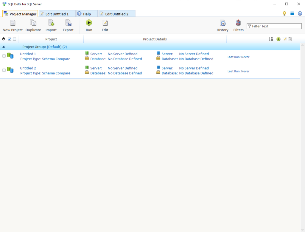 SQL Delta Project manager