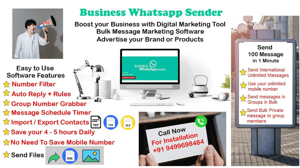 Bulk WhatsApp Sender Feature list