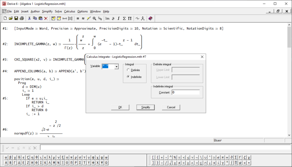 Derive Integration parameters