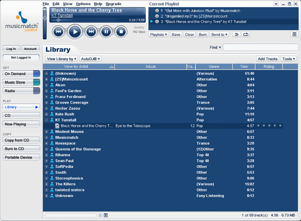 MusicMatch Jukebox Audio library