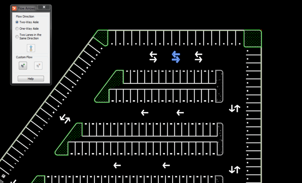 ParkCAD Flow direction