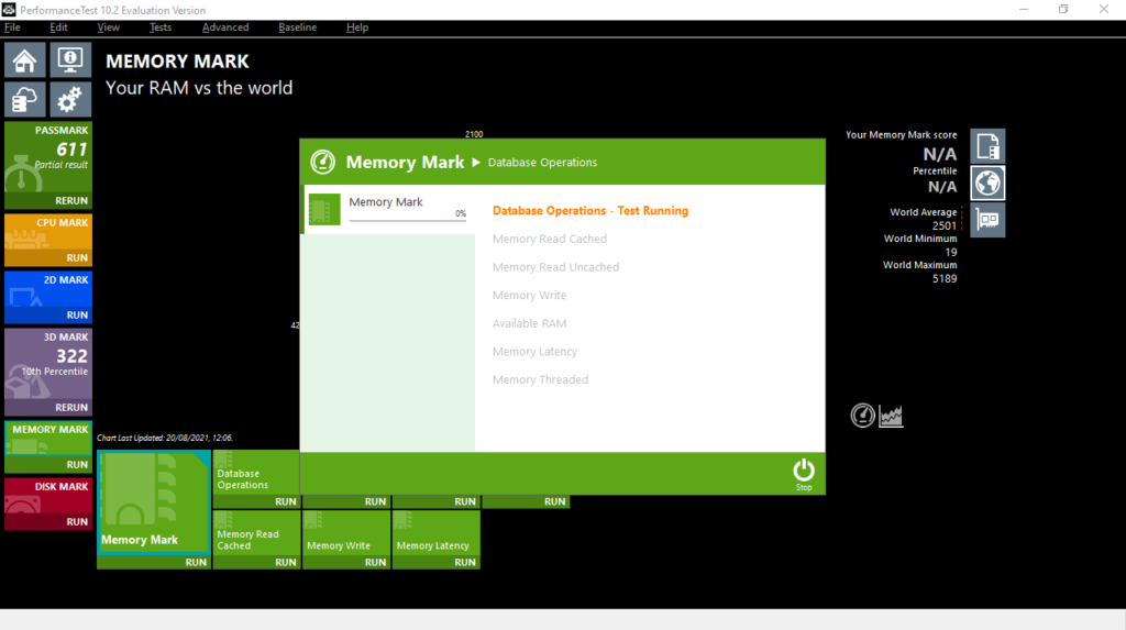 PerformanceTest Memory Mark