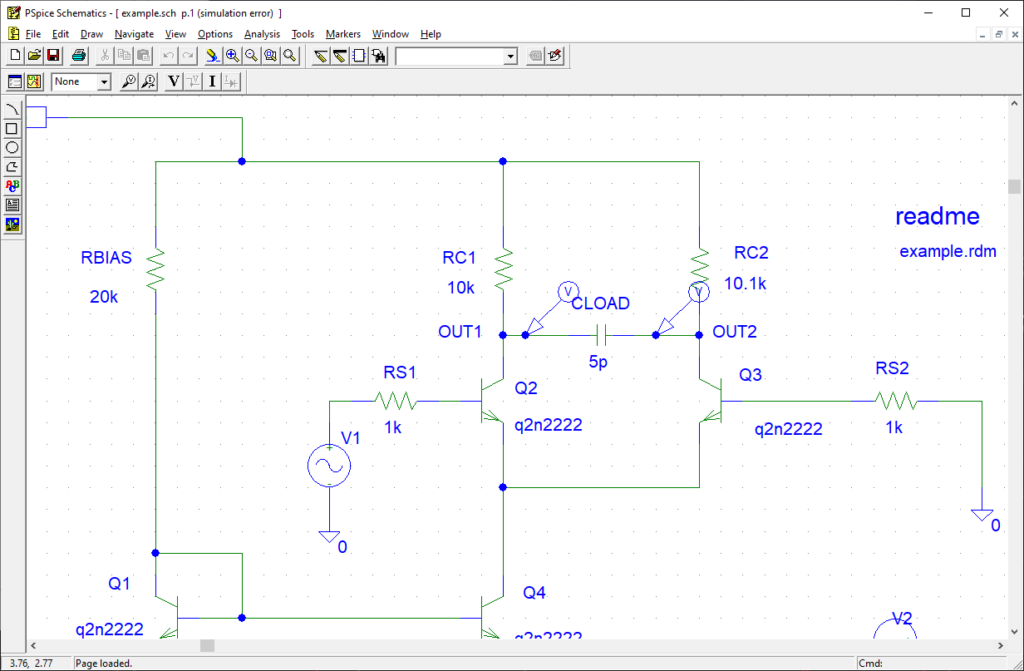 PSpice Circuit example