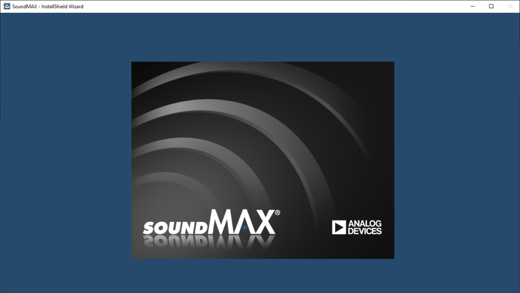 SoundMAX HD Audio Installation wizard
