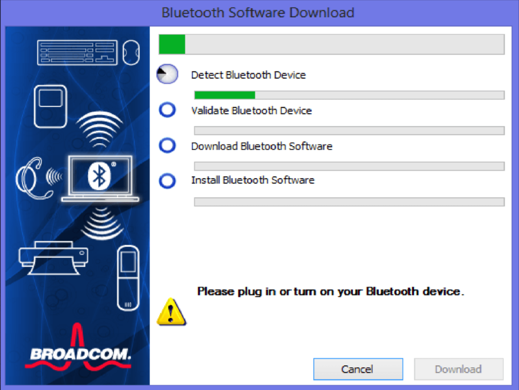 WIDCOMM Bluetooth Software Device configuration