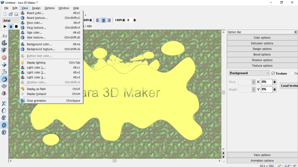 Xara 3D Maker Change textures