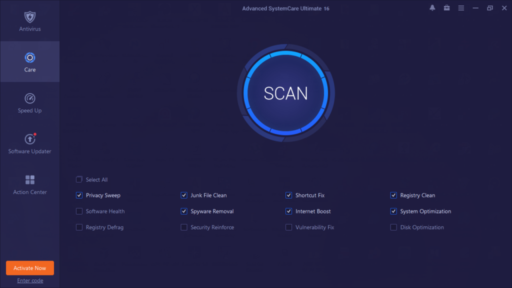 Advanced SystemCare AI-based scan