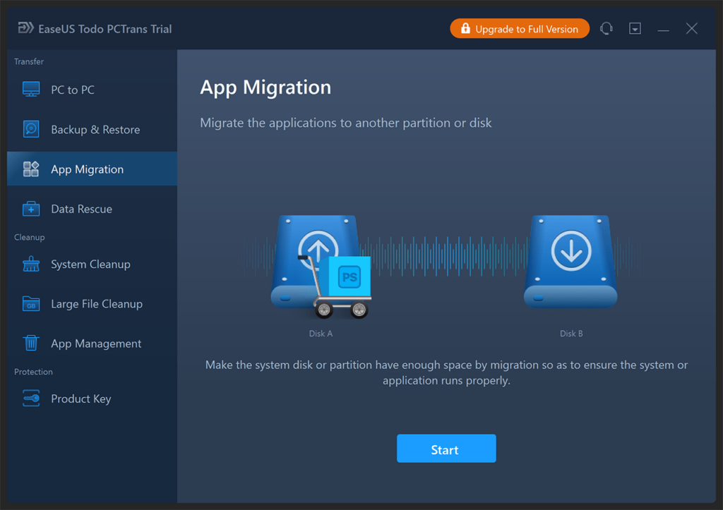 EaseUS Todo PCTrans Pro App migration