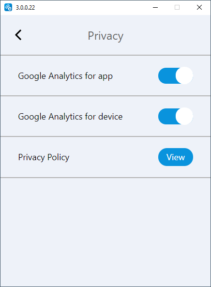 EzCast Privacy options