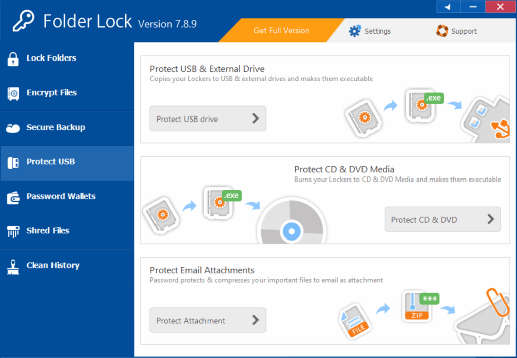 Folder Lock USB device protection