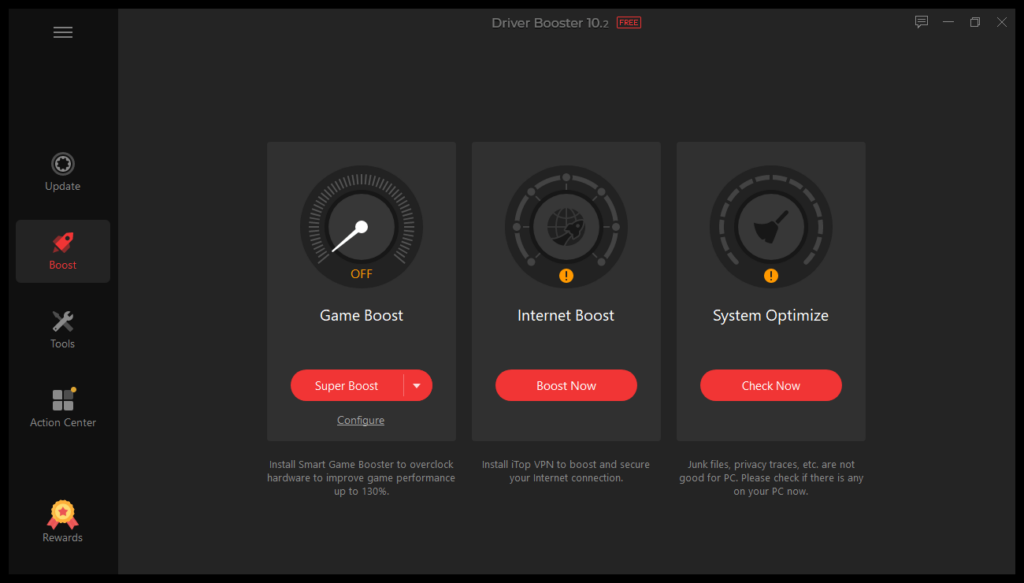 IObit Driver Booster Optimize system performance