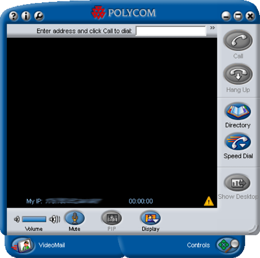 Polycom PVX Main interface
