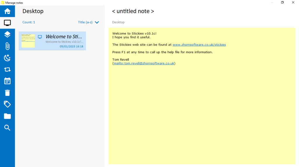 Stickies Desktop notes