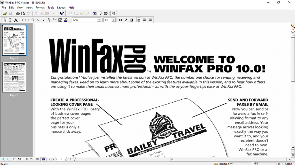 WinFax Pro Open documents