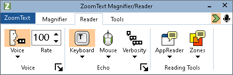 ZoomText Reader configuration