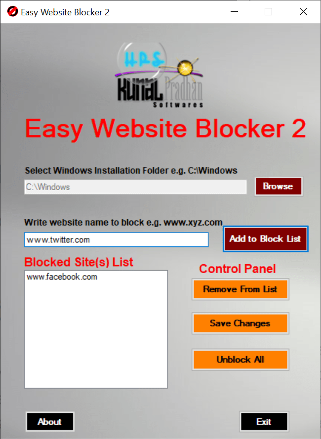 Easy Website Blocker Blacklist