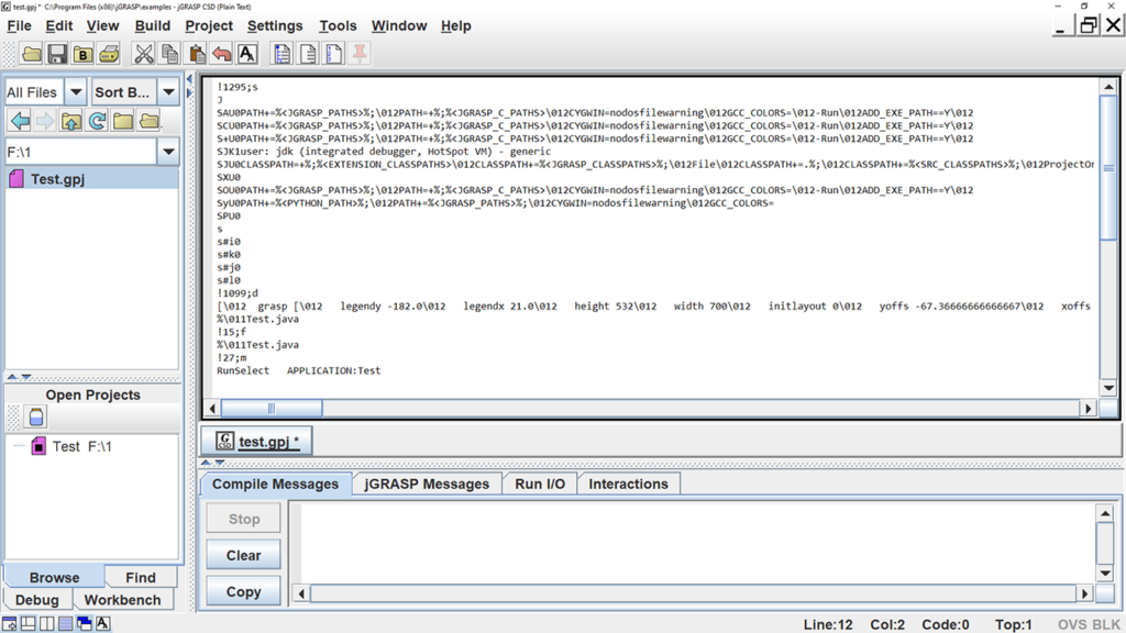 jGRASP Sample application