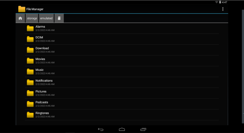 LeapDroid File manager