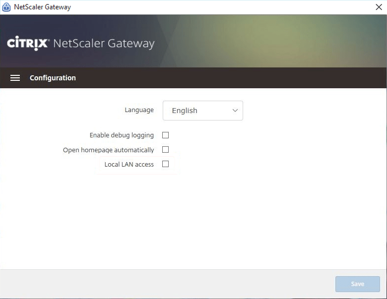 NetScaler Gateway General settings