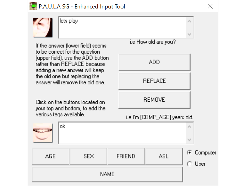 PAULA SG Enhanced input tool