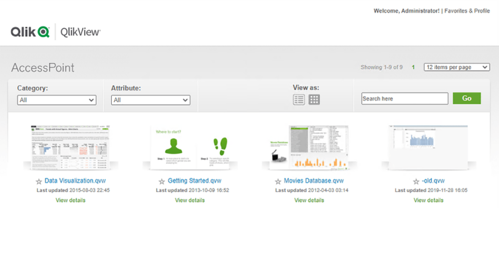QlikView Plugin Welcome page