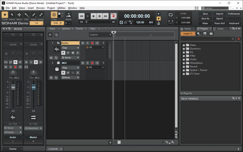 SONAR Home Studio Beat measurement tool