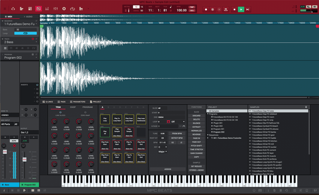 MPC Beats Waveform editor