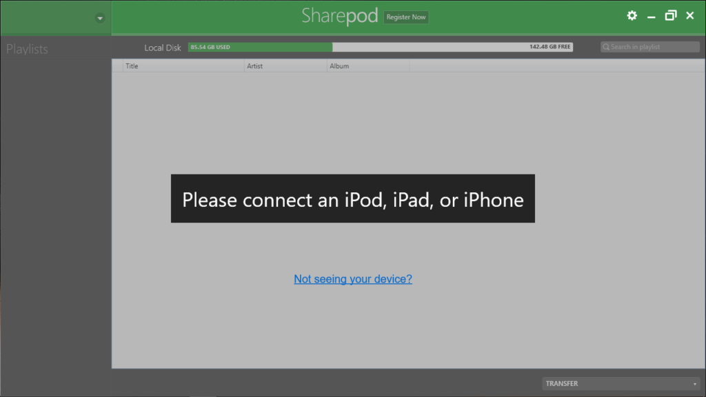 Sharepod Connect your Apple device