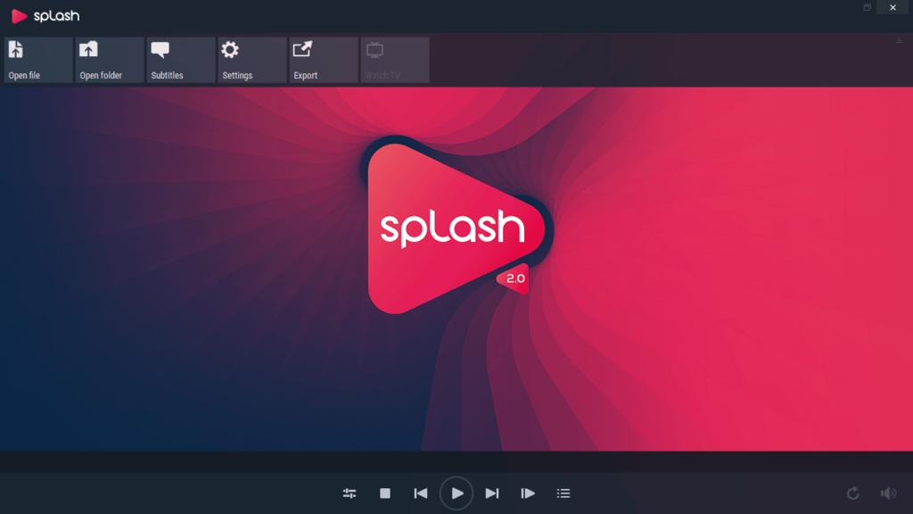 Splash Main interface