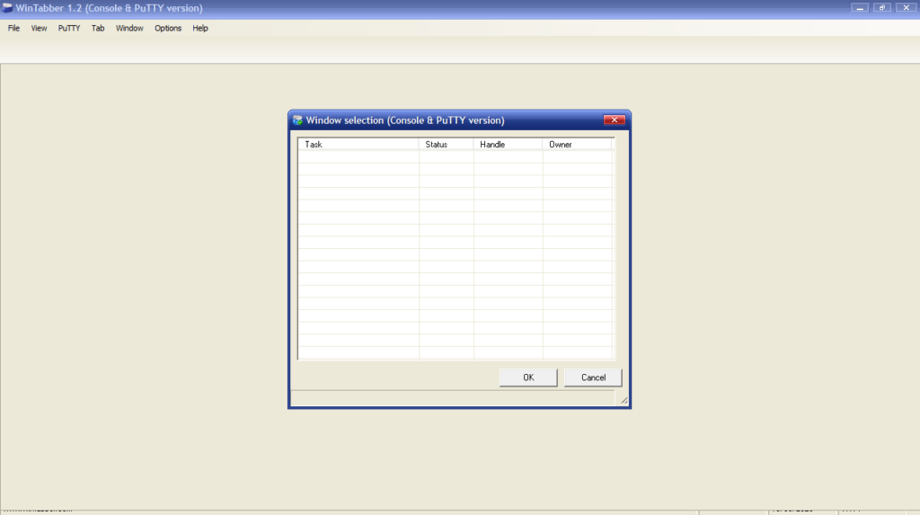 WinTabber Windows selection menu