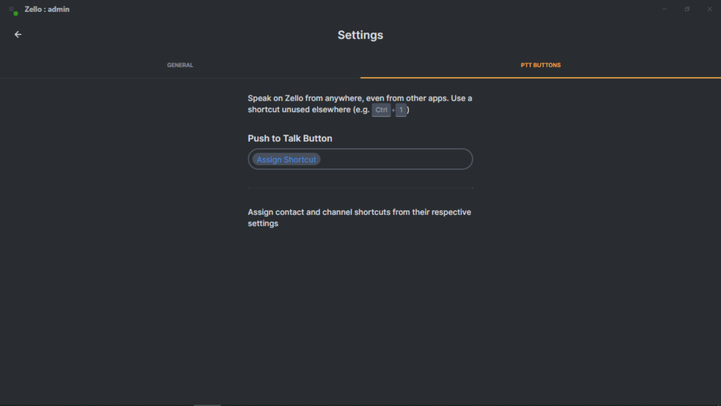 Zello Set push-to-talk button