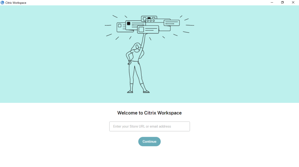 Citrix Workspace Geben sie ihre E-Mailadresse ein