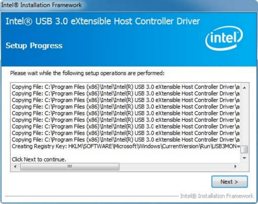 Driver Intel R USB 3 0 eXtensive host controller Installation process