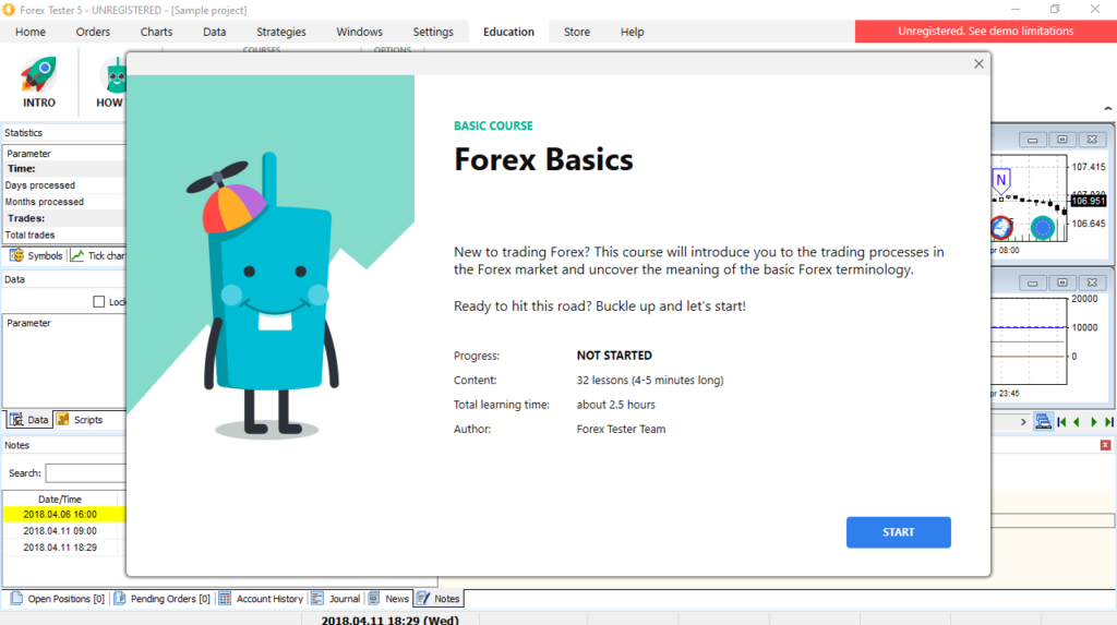 Forex Tester Basic trainging course