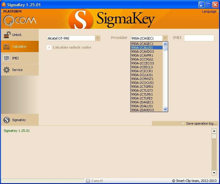 SigmaKey Code-Rechner