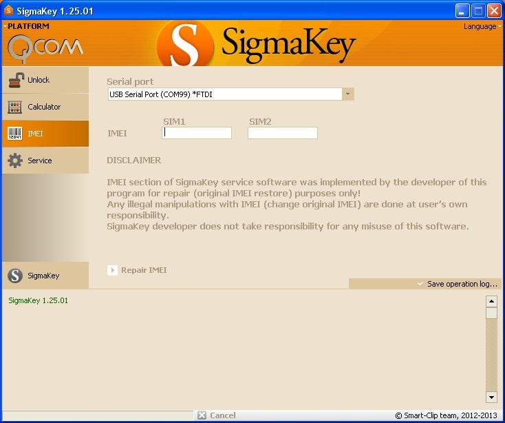 SigmaKey IMEI-Wiederherstellung