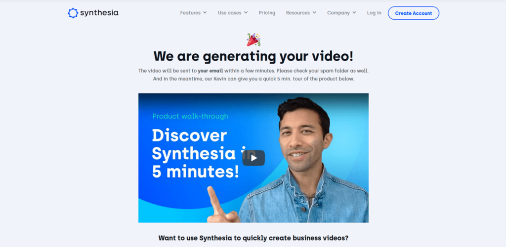 Synthesia Generated video
