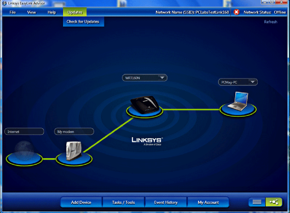 Linksys EasyLink Advisor Network map