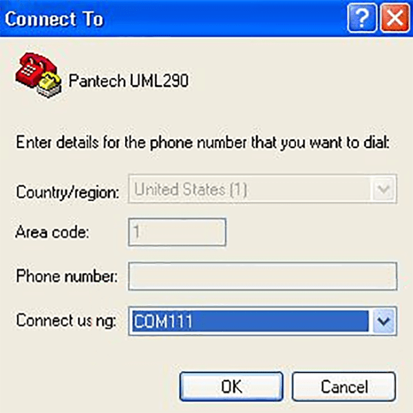 PANTECH PC USB Modem Software Connection process