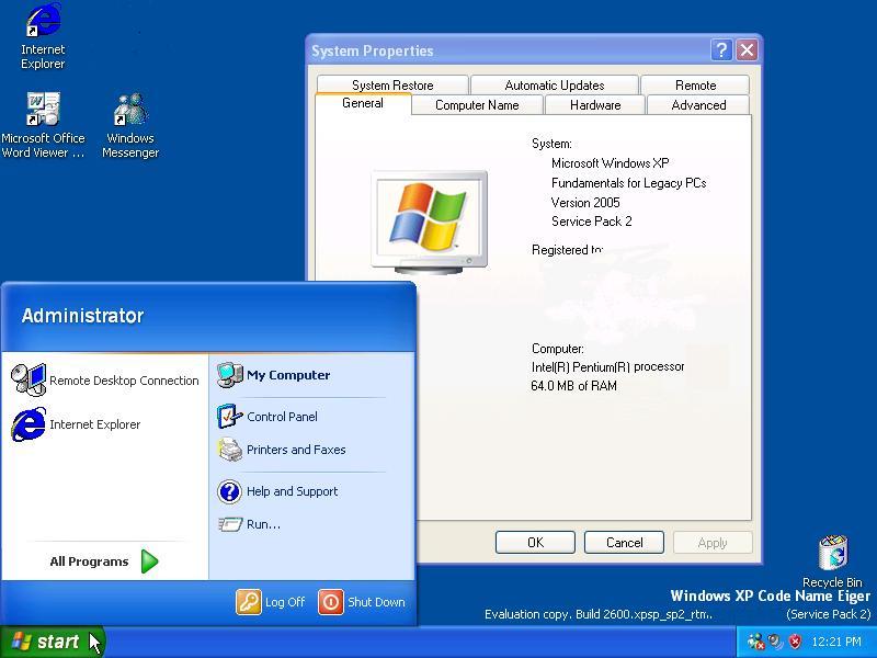 Windows FLP System information