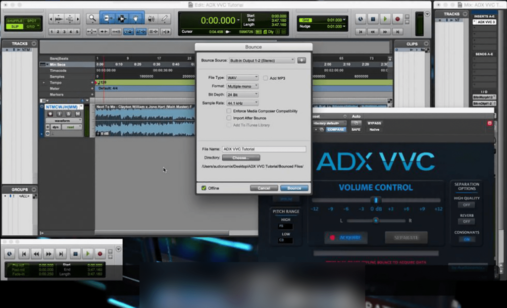 ADX VVC Bounce settings