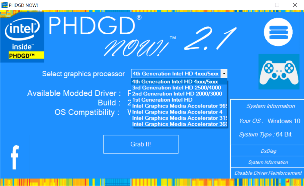 PHDGD NOW Supported GPU models