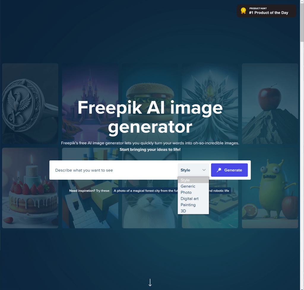 freepik AI image generator