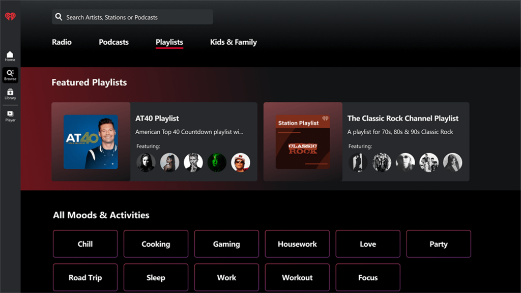 iHeartRADIO Featured playlists