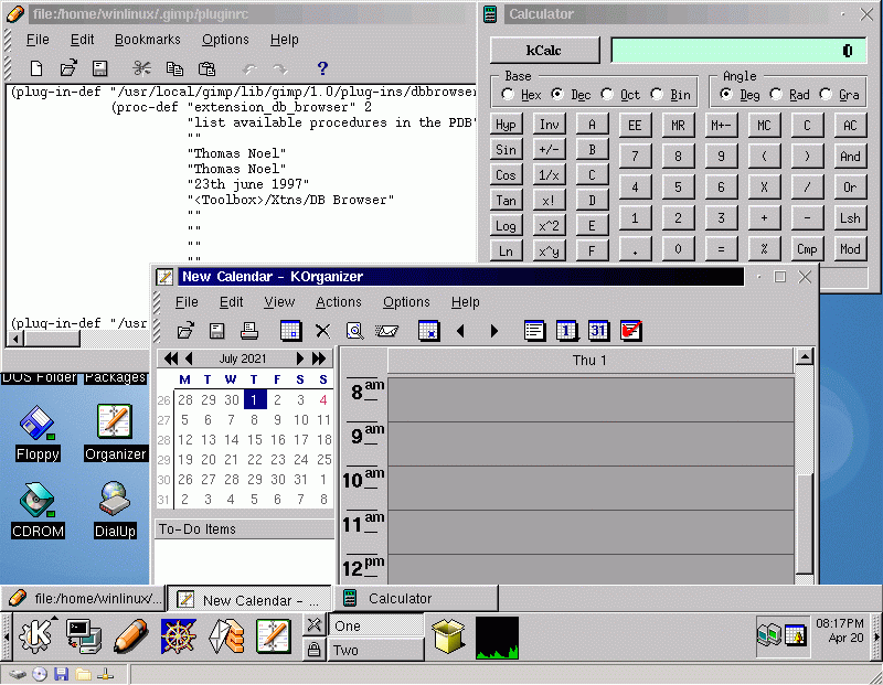 WinLinux Included apps
