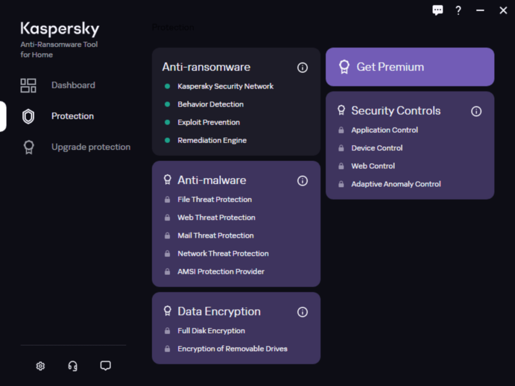 Kaspersky Anti Ransomware Tool Protection level
