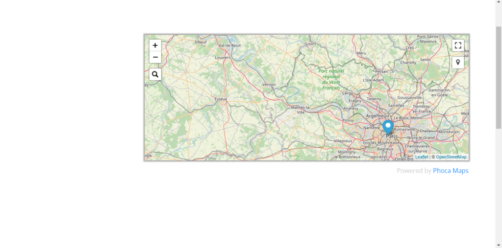 Phoca Maps Interactive map