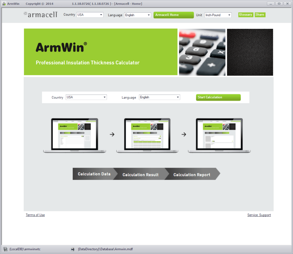 ArmWin Welcome page