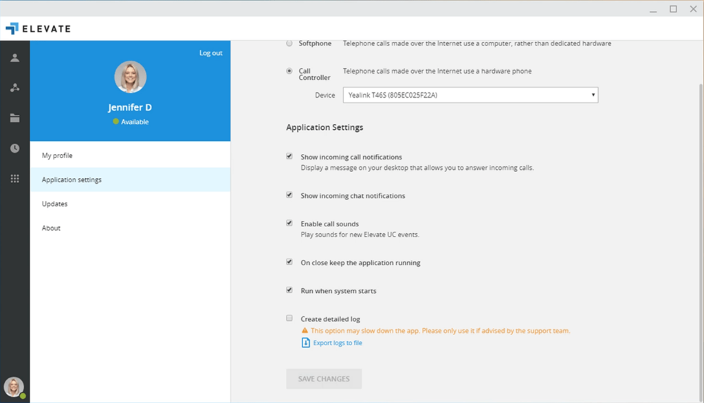 Elevate General settings